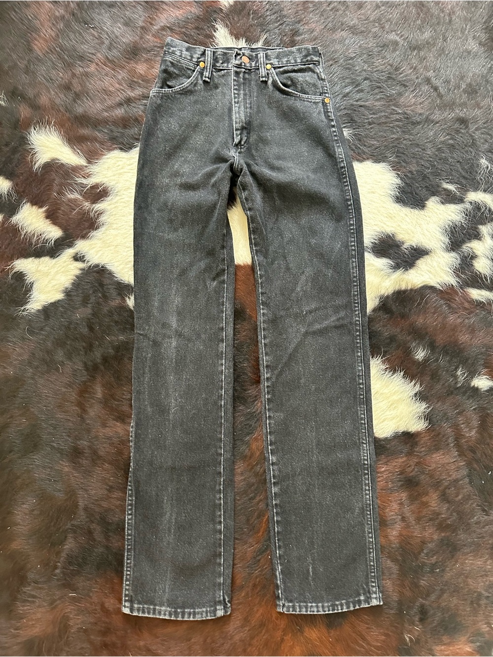 Vintage Women’s Wrangler Black Denim Jeans 25” waist x 34”inseam